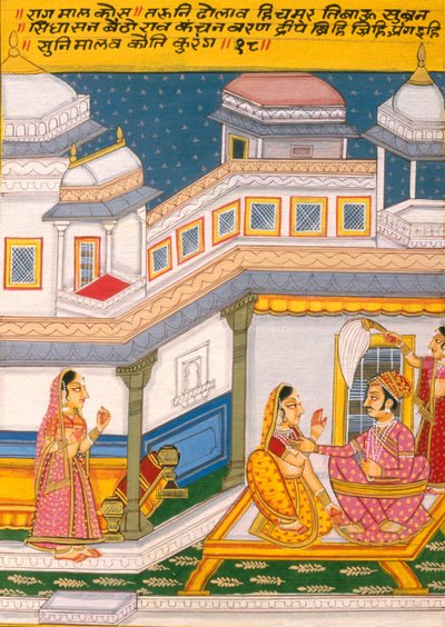 Miniaturní malba na papíře, Rag Mal Kosh, škola Nathdwara od School Indian