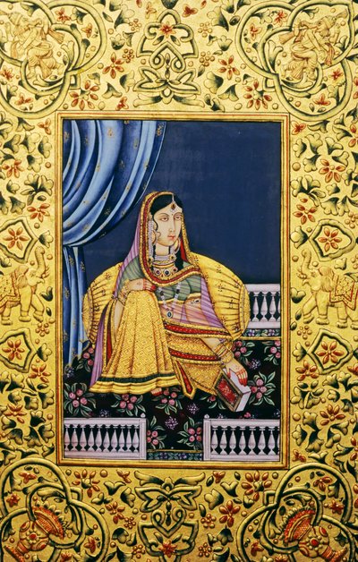 Miniaturní obrazy mughalské císařovny od School Indian