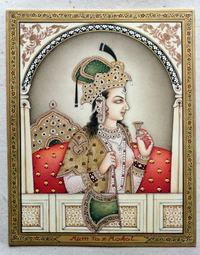 Portrét Arjumand Banu Begum (zemř. 1631) Mumtáz-i Mahal od School Indian