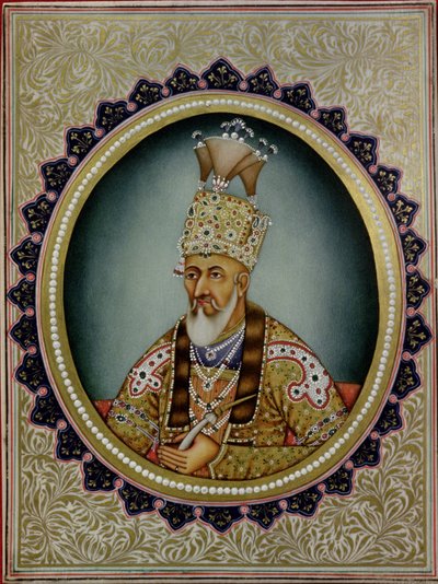 Portrét Bahádúra Šáha II (1775-1862) od School Indian