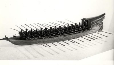 Model benátského „brigantina“ (černobílá fotografie) od School Italian