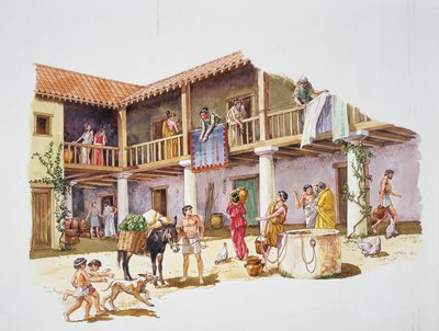 Starověké Athény - rekonstrukce domu (barevné lito) od School Italian