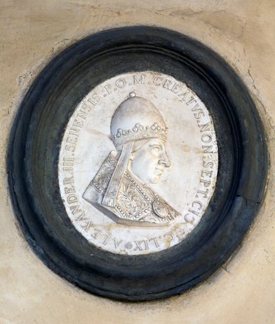 Basreliéfní medailon papeže Alexandra III od School Italian