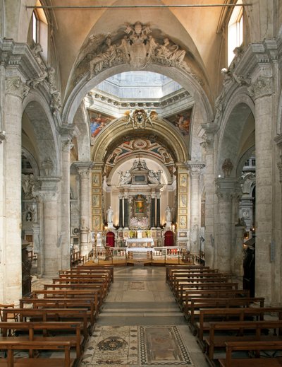 Vnitřní pohled na baziliku Santa Maria del Popolo (vnitřní pohled na kostel Santa Maria del Popolo) 15. až 17. století Řím Itálie od School Italian