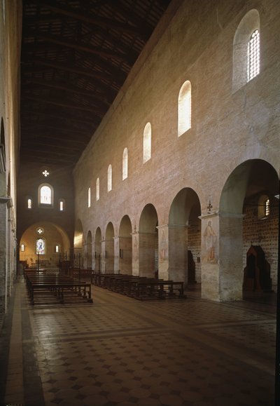 Vnitřní pohled na kostel svatého Vincence a svatého Anastasia, opatství tří fontán (Tre-Fontane) (Chiesa dei Santi Vincenzo e Anastasio alle Tre Fontane) (Vnitřní pohled na kostel sv. Vincenza e Anastasio, abbazia delle Tre Fontane) 625 -1 od School Italian