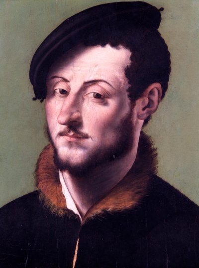 Miehen muotokuva (öljy poppelilevylle) od School Italian