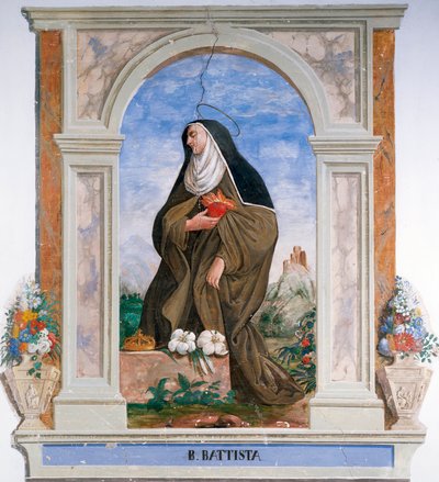 Reprezentace Camilly Battisty da Varano (1458-1524) Anonymní freska. Camerino, klášter Santa Chiara, Itálie od School Italian