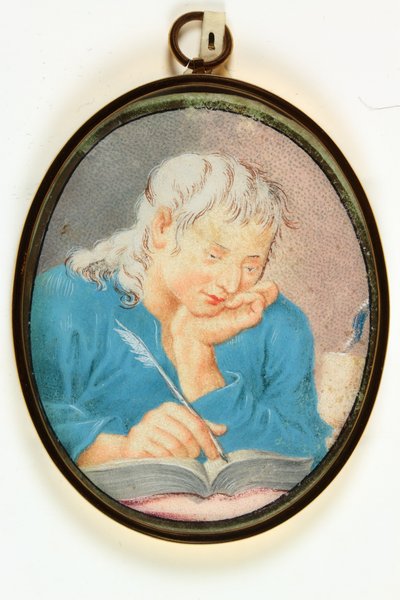 Svatý Jan Evangelista (akvarel na pergamenu) od School Italian