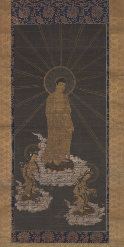 Sestup Amidy nebo Raiga, období Muromachi cca 1333-1568 (inkoust na látce) od School Japanese