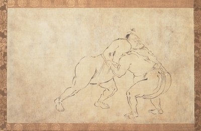 Zápasníci sumo (tuš sumi na papíře) od School Japanese