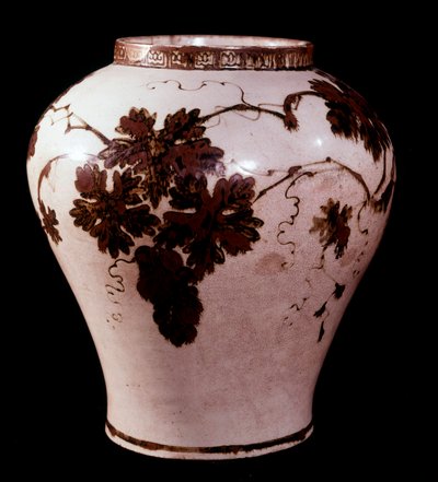 Art coreen: porcelánová dóza z období Yi (1392-1910), Duksoo; Muzeum výtvarných umění v paláci od School Korean