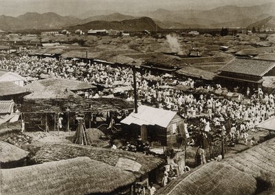 Pohled na tržiště v Daegu, Korea od School Korean