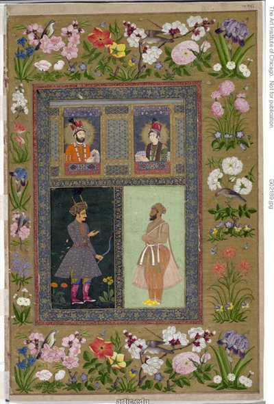 Stránka z Petrohradského alba, od School Mughal
