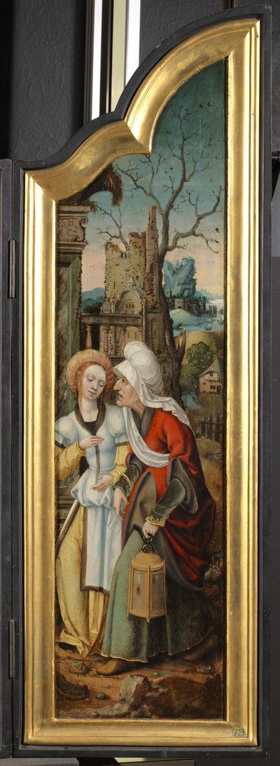Klanění pastýřů (levý panel triptychu) od School Netherlandish