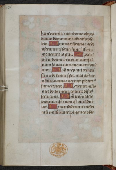 Kings 9, f.232v, Kniha hodin, Užití Sarum ("Kniha hodin Anny Boleynové") (pergamen) od School Netherlandish