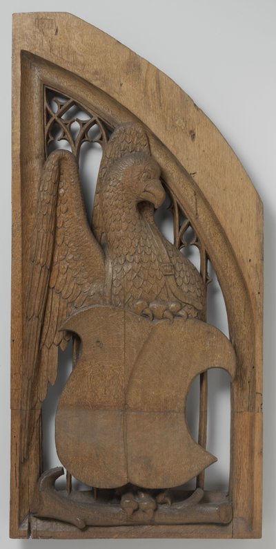 Panel z varhanní skříně, c. 1510-20 (dub se stopami polychromie) od School Netherlandish