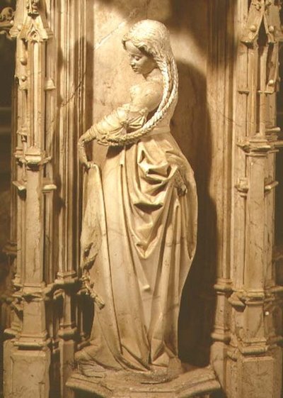 Soška moudré panny z hrobky Philiberta Sličného (1480-1504) vévoda Savojského, po roce 1504 (mramor) od School Netherlandish