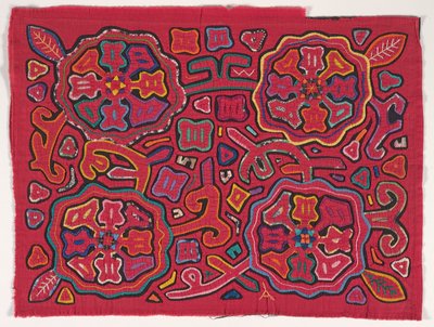 Panel košile (mola), Kuna People, San Blas Islands, cca 1950 (aplikovaná bavlna) od School Panamanian