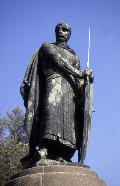 Socha krále Afonsa I., Guimaraes, Portugalsko (foto) od School Portuguese