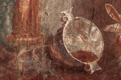 Socha Dionýsa, kozí hlava a ovoce, Herkulaneum od School Roman