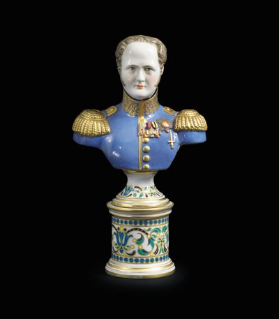 Porcelánová busta císaře Alexandra I. 1825-1850 (porcelán) od School Russian