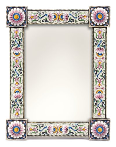 Stříbrně zlacený a cloisonne smaltovaný fotorámeček, c. 1900 (stříbro-zlacené, cloisonne smalt) od School Russian