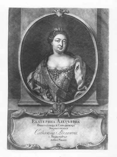 Kateřina I. Ruska (rytina) od School Russian