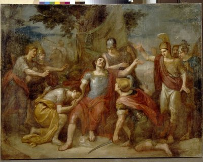 Moskevský velkokníže Dimitri IV Donskoj (1350-1389) v bitvě u Kulikova, 8. září 1380 proti Zlaté hordě. (Velký princ Dmitrij Donskoj z Muscovy v bitvě u Kulikova dne 8 od School Russian