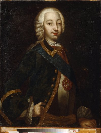Portrét ruského cara Petra III od School Russian