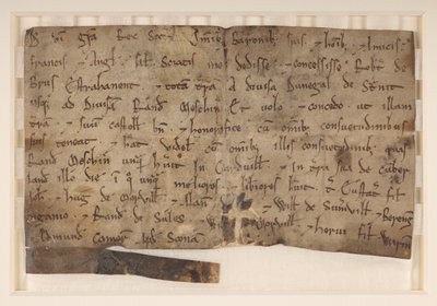 Udělení skotského krále Davida I. († 1153) Robertu de Brusovi a udělení Annandale od School Scottish