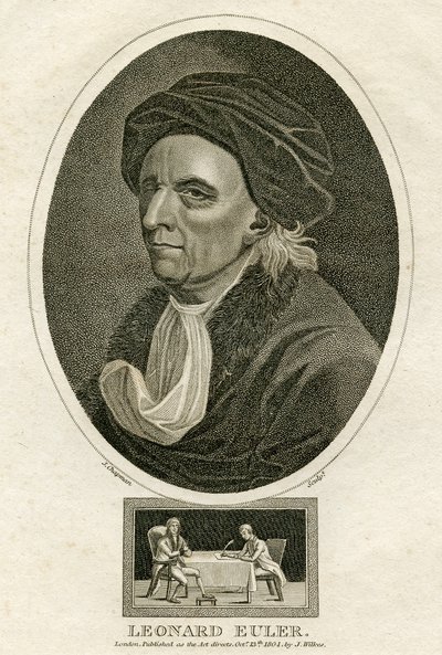 Portrét Leonarda Eulera (rytina) od Swiss School