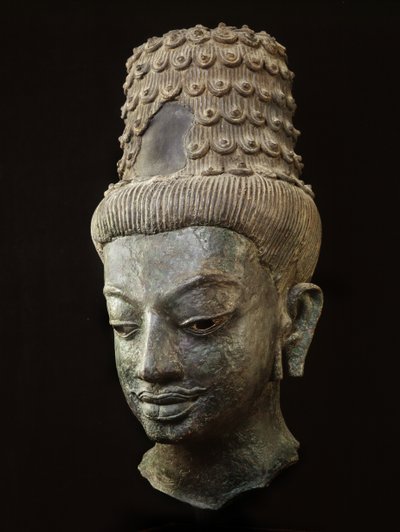 Obří hlava bódhisattvy (bronzová) od School Thai