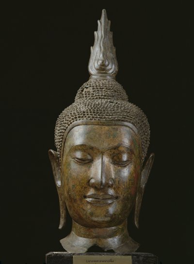 Hlava Buddhy v meditaci (bronz) od School Thai