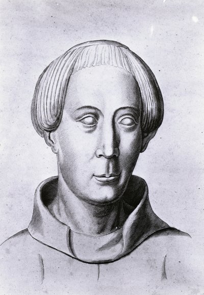 Gerald z Walesu , velšsko-normanský duchovní a historik (litho) od School Welsh