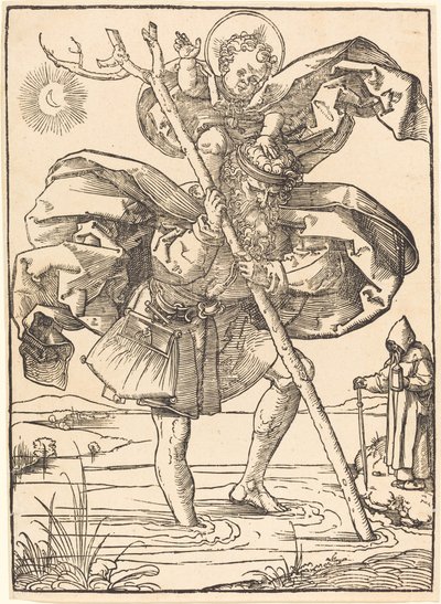 Svatý Kryštof od School of Albrecht Dürer