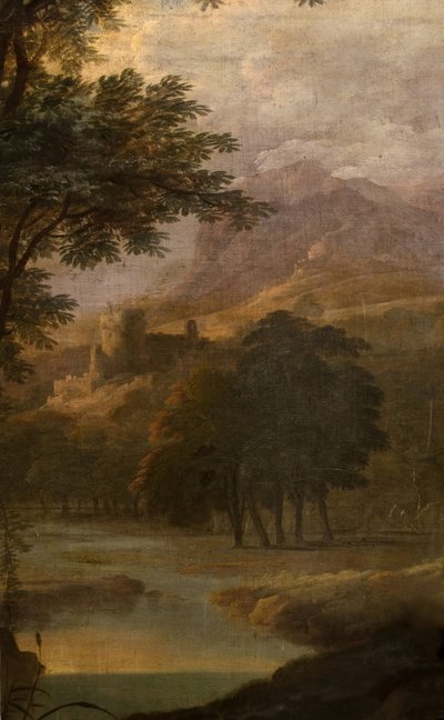 Krajina s hradem v dálce, 1725. od School of Jacques Rousseau