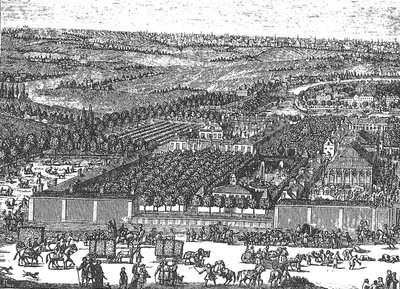 Německá čtvrť Nemetskaya sloboda v Moskvě, 1705 od Schoonebeek