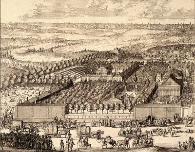 Německá čtvrť Nemetskaya sloboda v Moskvě levá část, 1705 od Schoonebeek