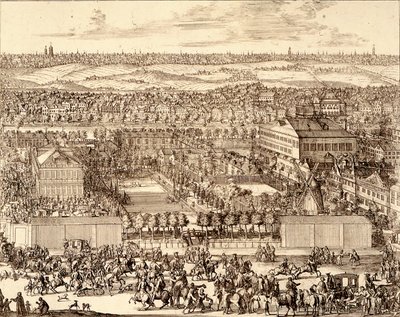 Německá čtvrť Nemetskaya sloboda v Moskvě pravá část, 1705 od Schoonebeek