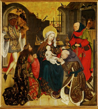Klanění mudrců ... (malba na dřevě) od Schottenaltar Master