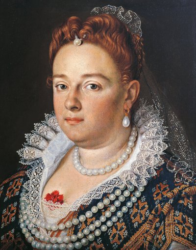 Portrét manželky Biancy Cappiello Francesca I. de Medici (malba) od Scipione (1550 98) Pulzone