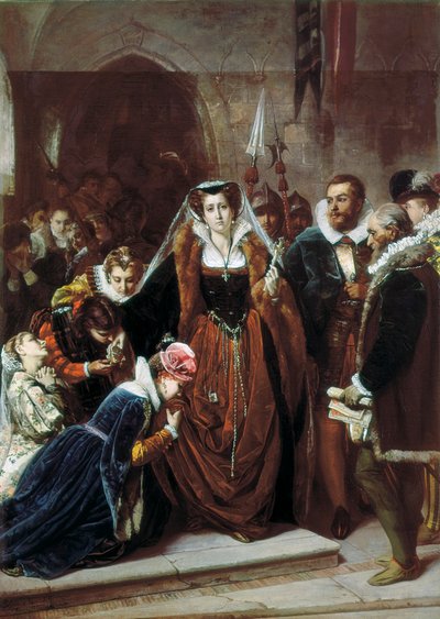 královna Marie 1. Stuartovna (1542-1587) chodí k lešení od Scipione Vannutelli