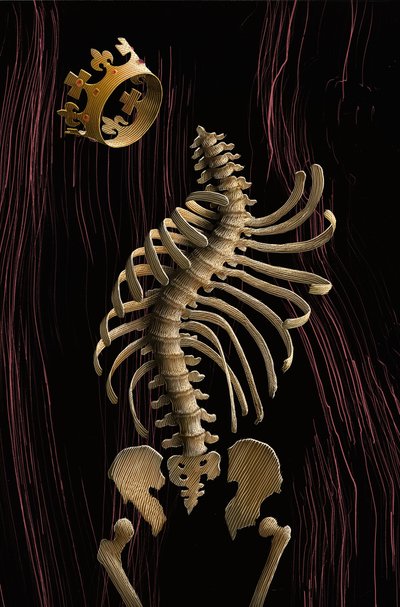 Richard III, 2016 (scratchboard, digitálně kolorováno) od Scott McKowen