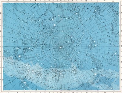 Hvězdná mapa se severním pólem a souhvězdími Andromeda a Casseiopea od Scottish Photographer
