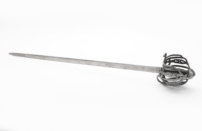 Široký meč s košíkovou rukojetí, cca 1745 (ocel) od Scottish School