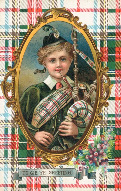 Britská novoročenka (barevná litografie) od Scottish School