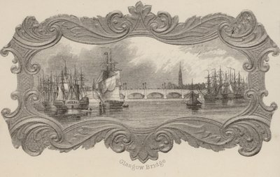 Glasgow Bridge, Skotsko (litho) od Scottish School