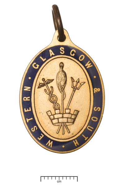 Skotsko, Glasgow a jihozápadní železnice, ředitelský průkaz, kolem roku 1850 (zlato a smalt) od Scottish School