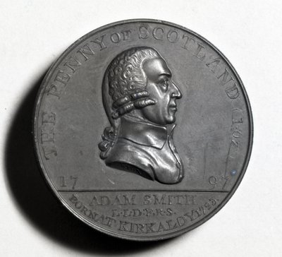 Scottish Penny připomínající Adama Smithe (avers), 1797 (měď) (reverzní viz XJF448270) od Scottish School