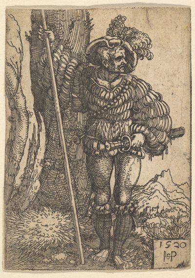 Lansquenet, 1520. od Sebald Beham